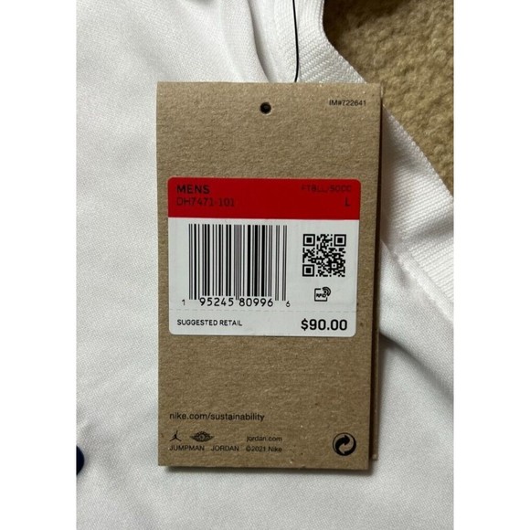 Jordan PSG Paris Saint Germain Away Soccer White Jersey DH7471-101 Men’s Size L - Picture 6 of 6